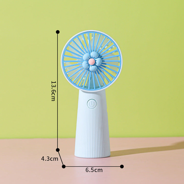 Women's Portable Mini Hand Fan with Floral Pattern Kalsten