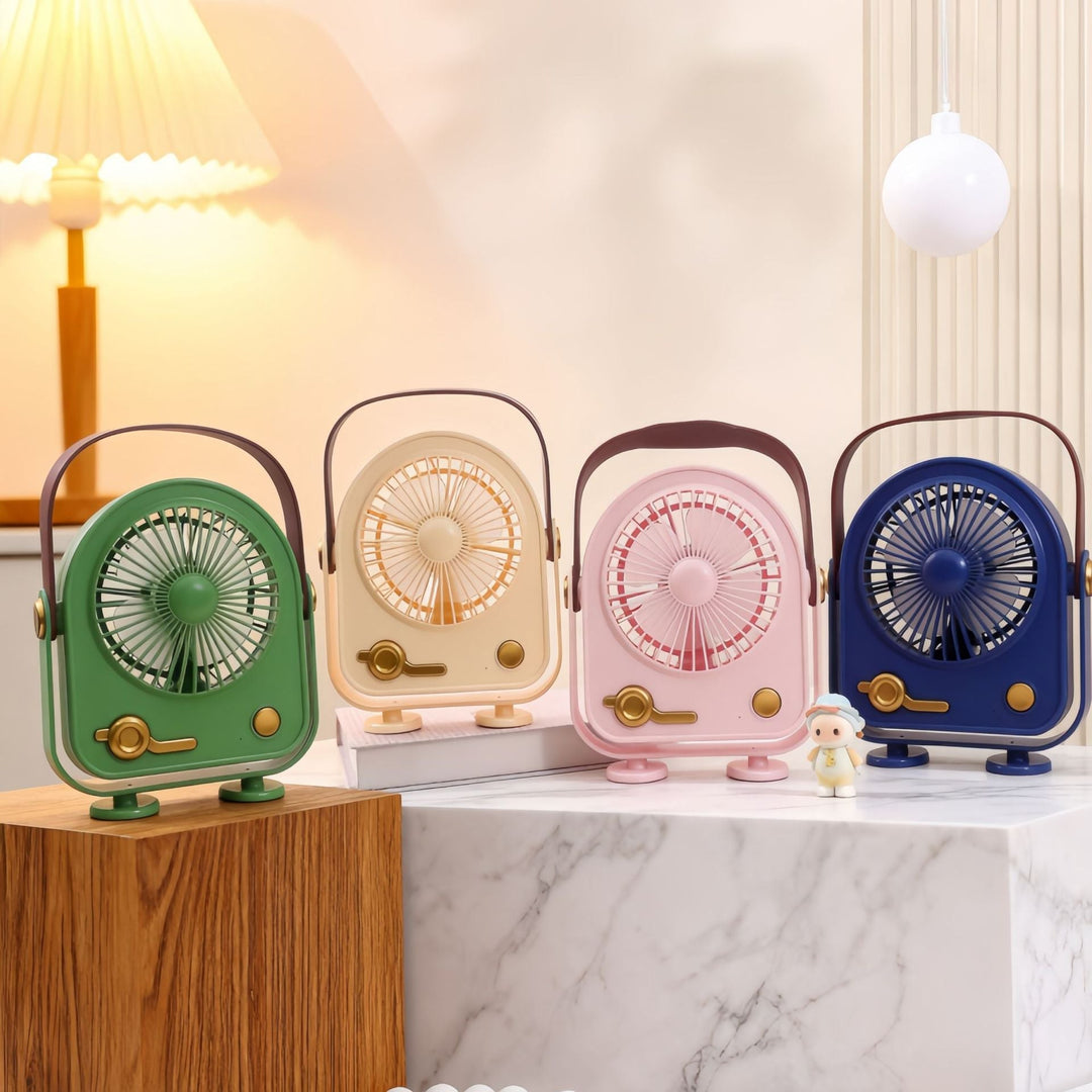 Ladies Portable Mini Fan in Retro Design Kalsten