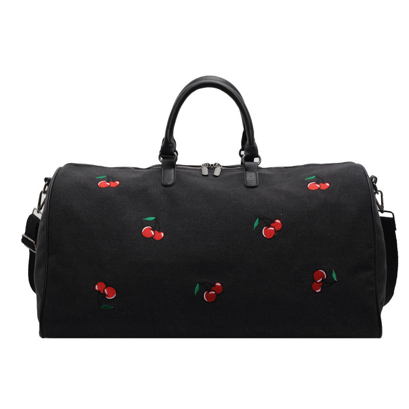 Sporty weekend bag with playful cherry pattern Kalsten
