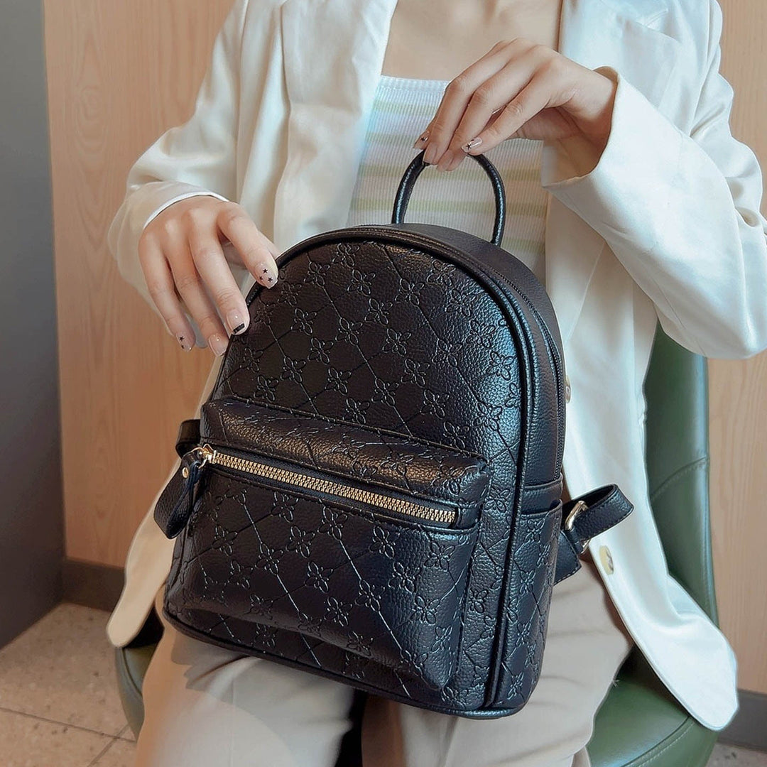 Floral Textured Mini Backpack Kalsten