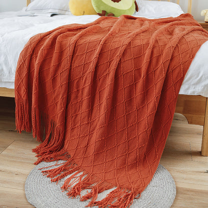 Woven Textured Throw Blanket