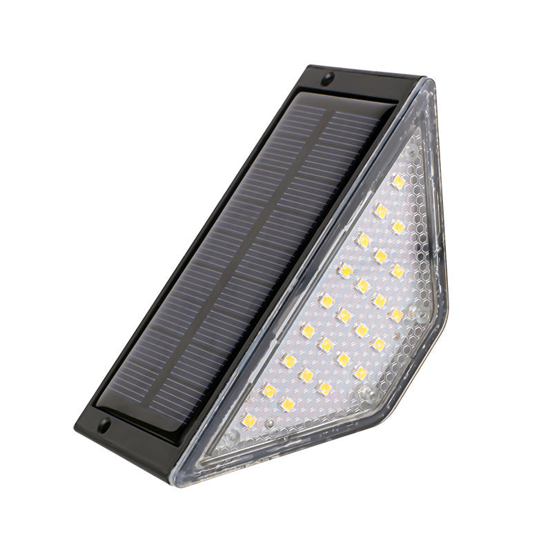 Triangular Solar LED Corner Step Light With High-Efficiency Photovoltaic Panel And Waterproof Housing Kalsten