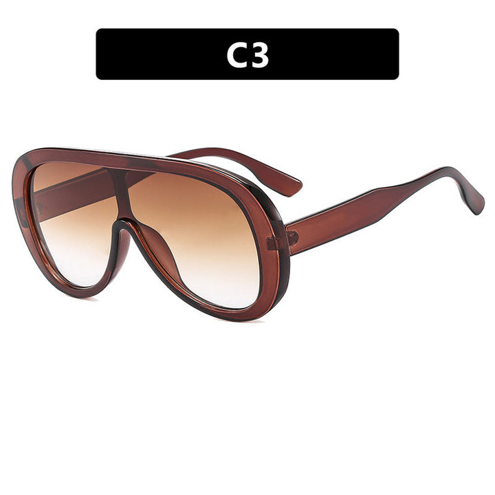 Women’s futuristic sports sunglasses with wide lens and UV protection Kalsten