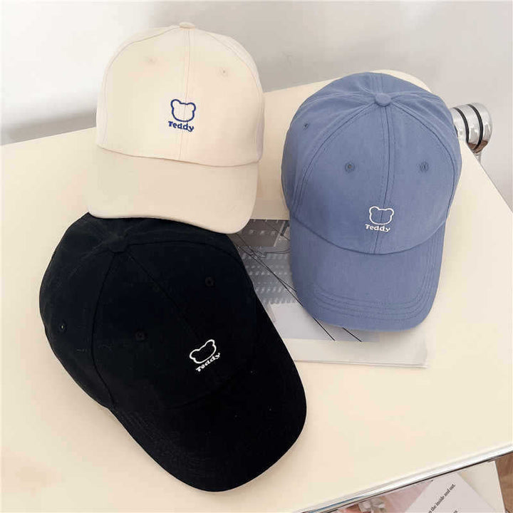Women's Playful Teddy Bear Embroidered Baseball Cap Kalsten