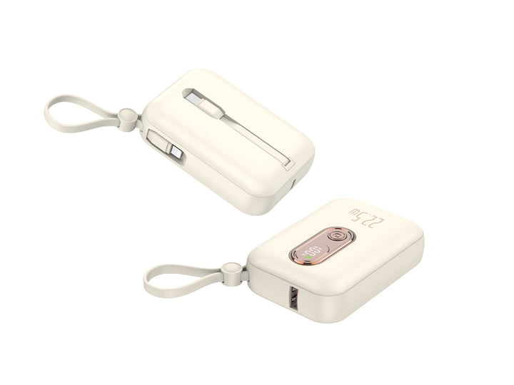 Portable power bank with integrated USB-C port and digital charge status display Kalsten