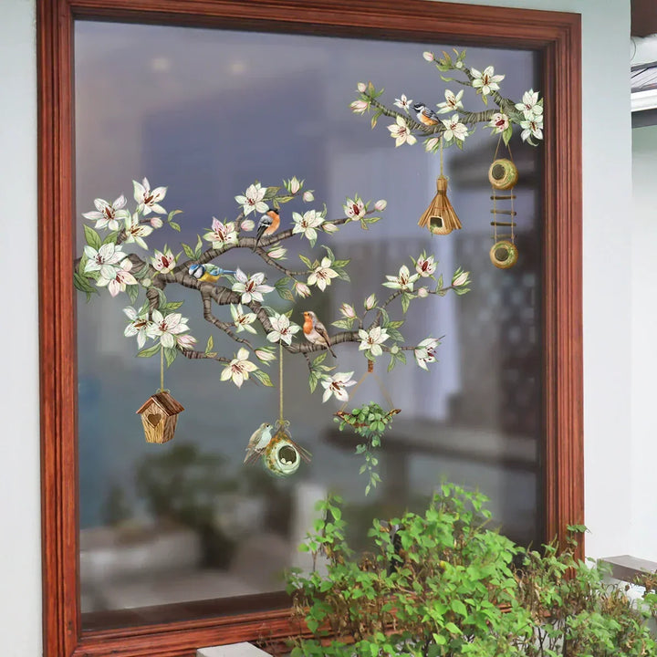 Kalsten | 💐 Colorful Floral Bouquet Window Sticker 🖼️ (Removable without leaving marks)