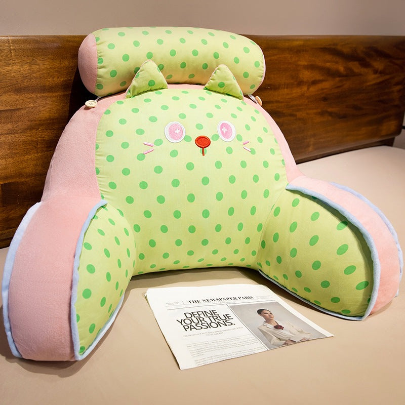 Plush back support cushion with cat design Kalsten