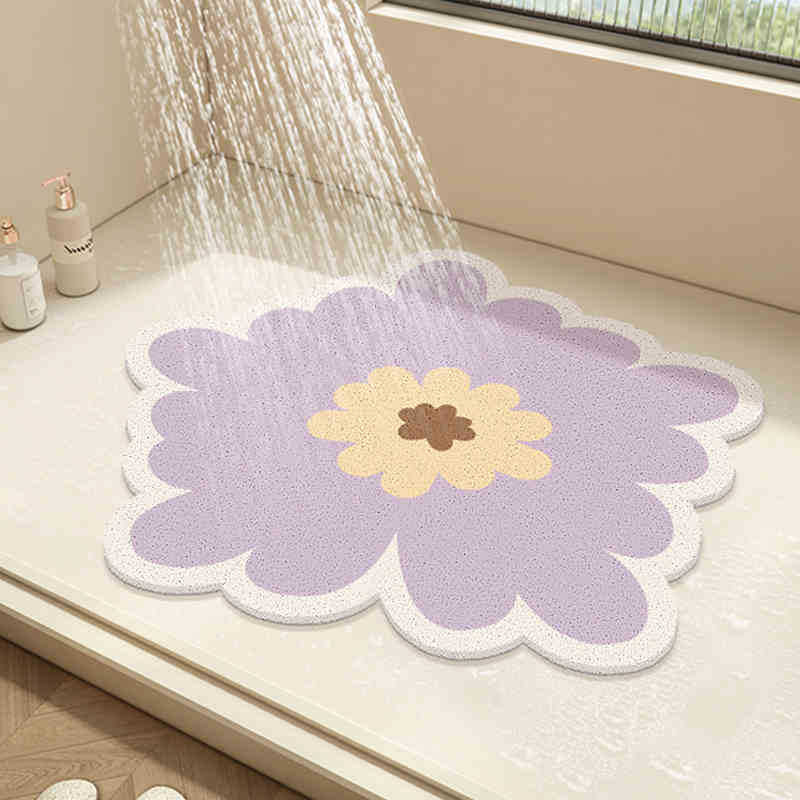 Floral Design Bath Mat Kalsten