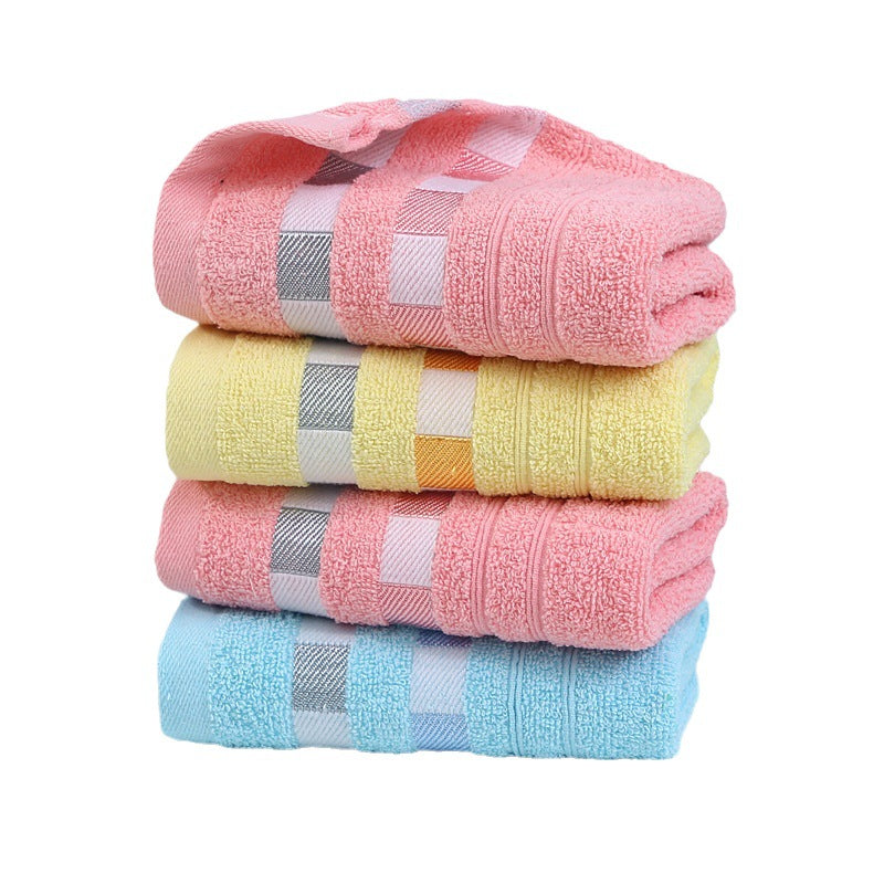 Luxury terry towel with modern check pattern Kalsten