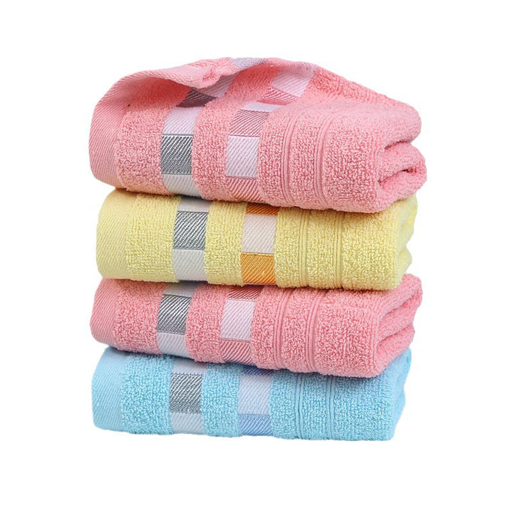 Luxury terry towel with modern check pattern Kalsten