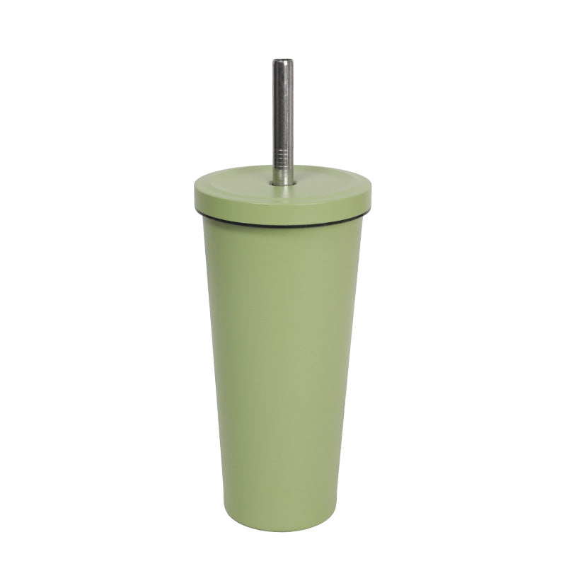 Women's High-Quality Insulated Drinking Bottle with Stainless Steel Straw Kalsten