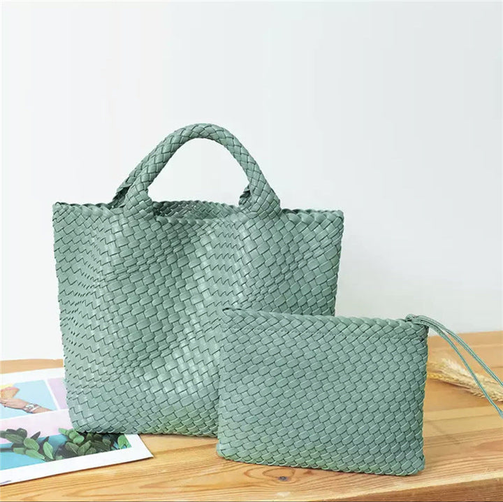 Elegant Braided Handbag with Removable Clutch Kalsten