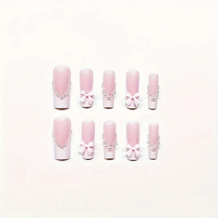Bow-Embellished Press-On Nail Set Kalsten