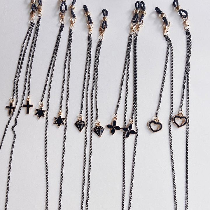 Fashionable glasses holder chain with star pendants Kalsten