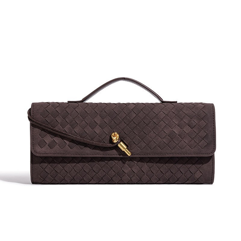 Woven Leather Clutch Acalora