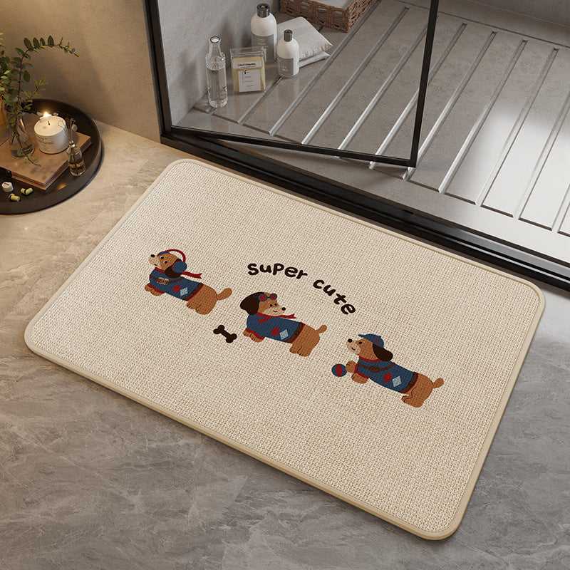 Decorative Cat-Themed Bath Mat Kalsten