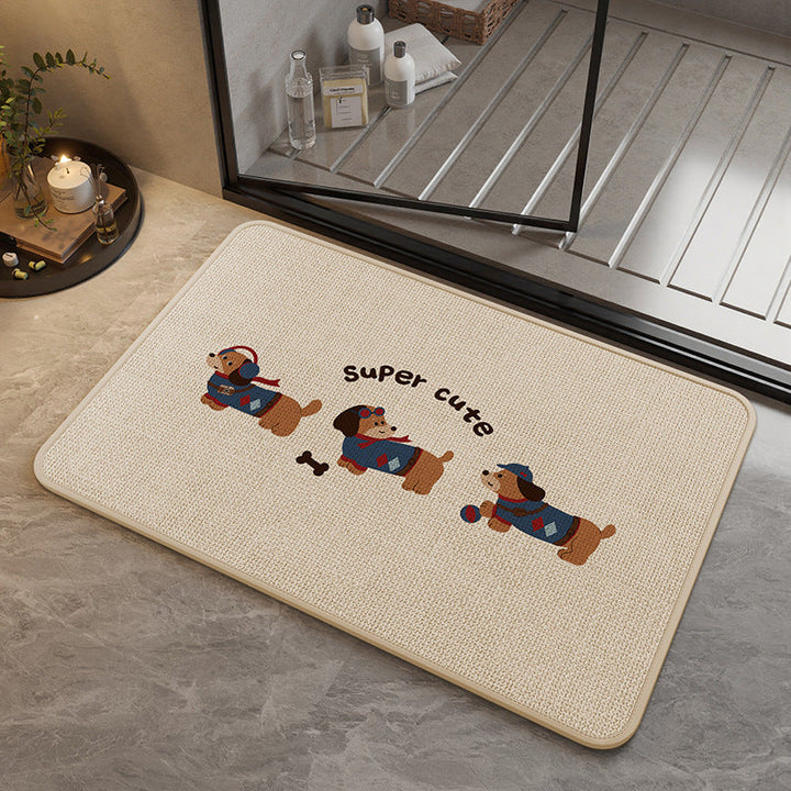 Decorative Cat-Themed Bath Mat Kalsten