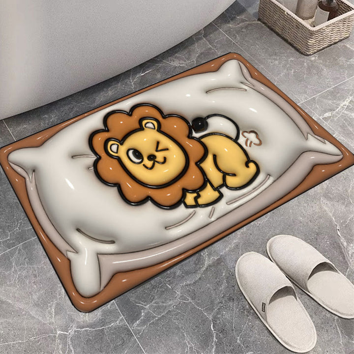 Cute Cartoon Cat Shape Bath Mat Kalsten