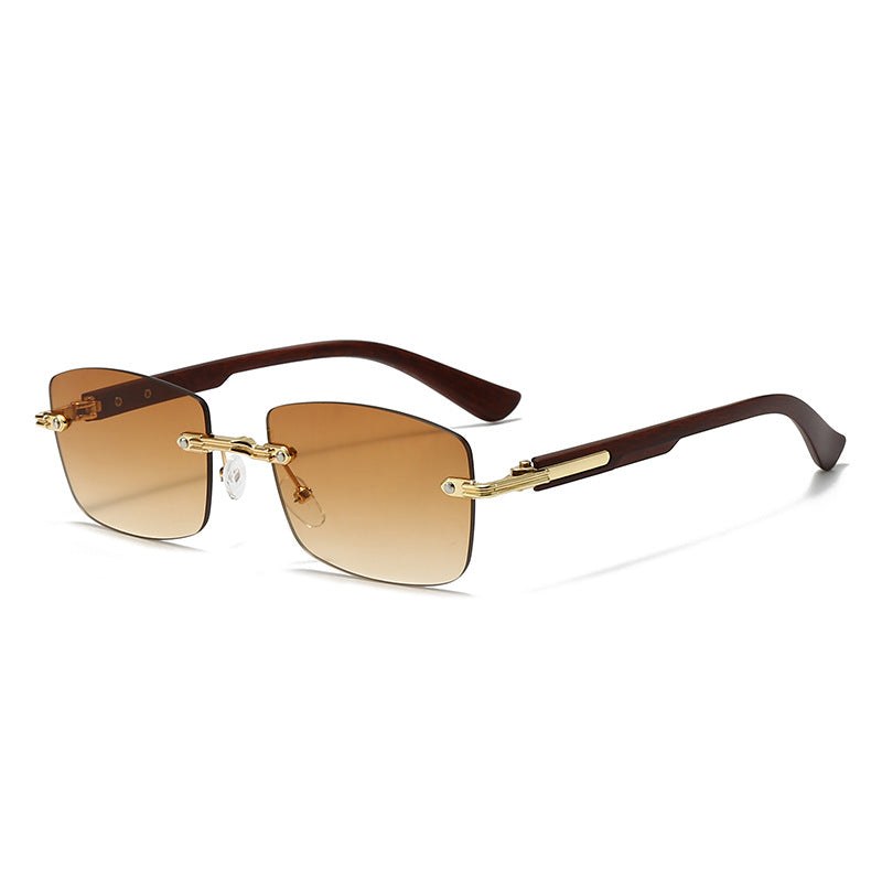 Women's fashionable square sunglasses with elegant wooden accents Kalsten