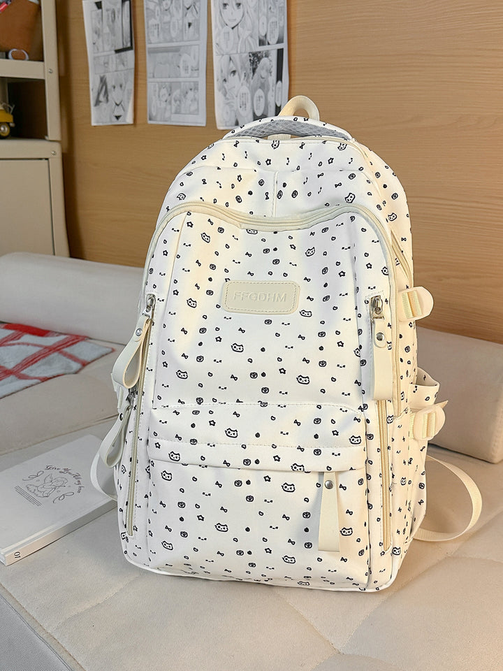Cute Character-Embellished School Backpack
