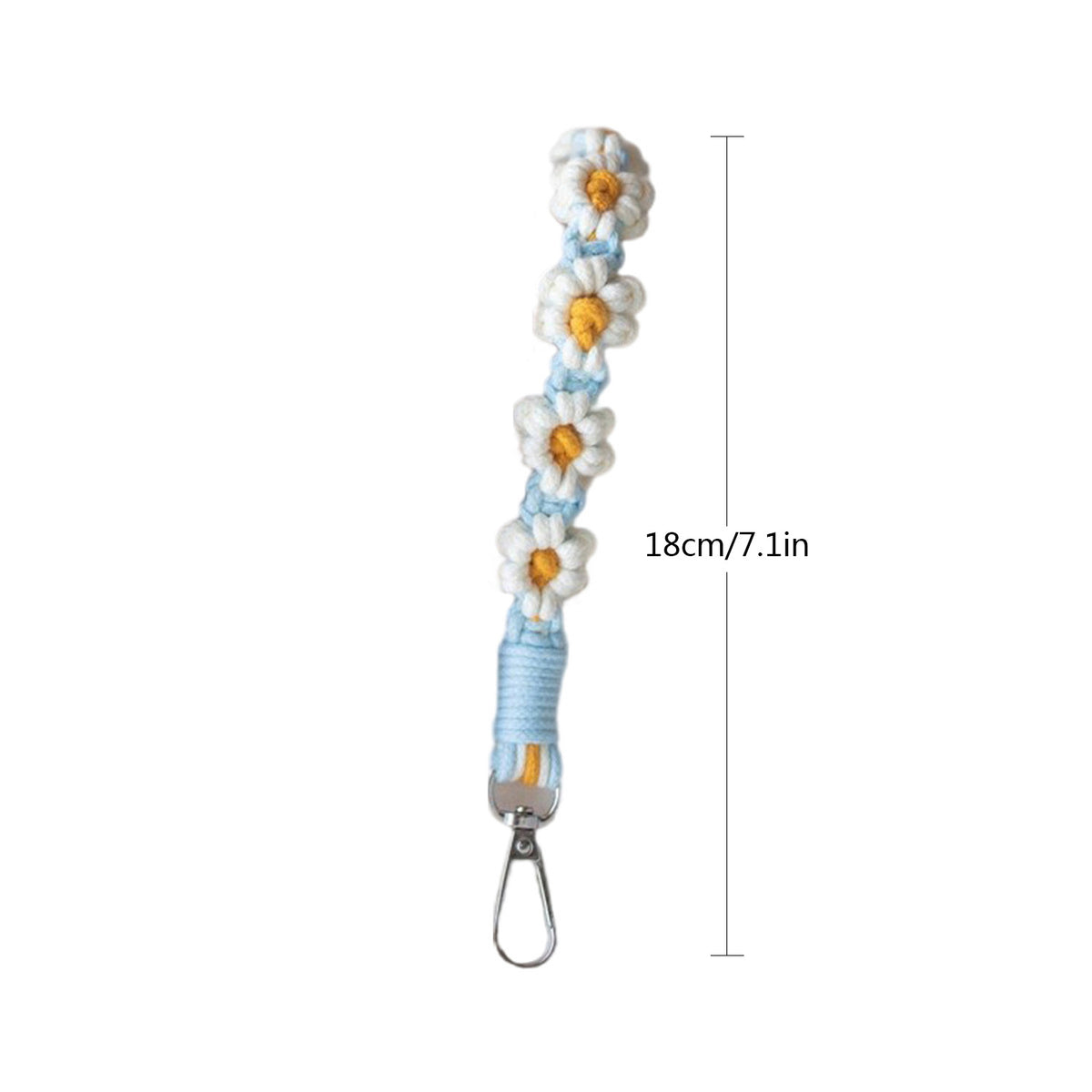 Macrame Keychain Holder with Floral Design Acalora