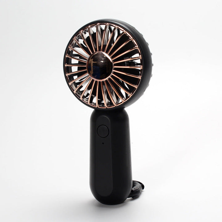 Women's compact portable handheld fan with rechargeable battery and carrying strap Kalsten