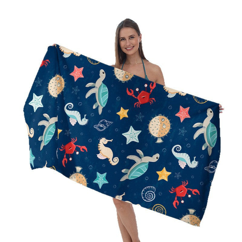 Beach towel with maritime star design Kalsten