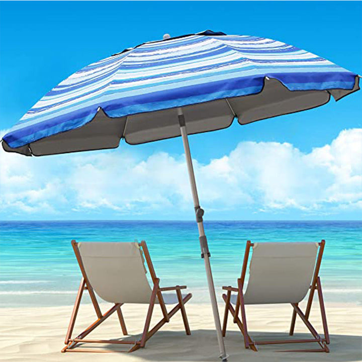 Women's Striped Sun Umbrella with Stable Ground Anchoring Kalsten