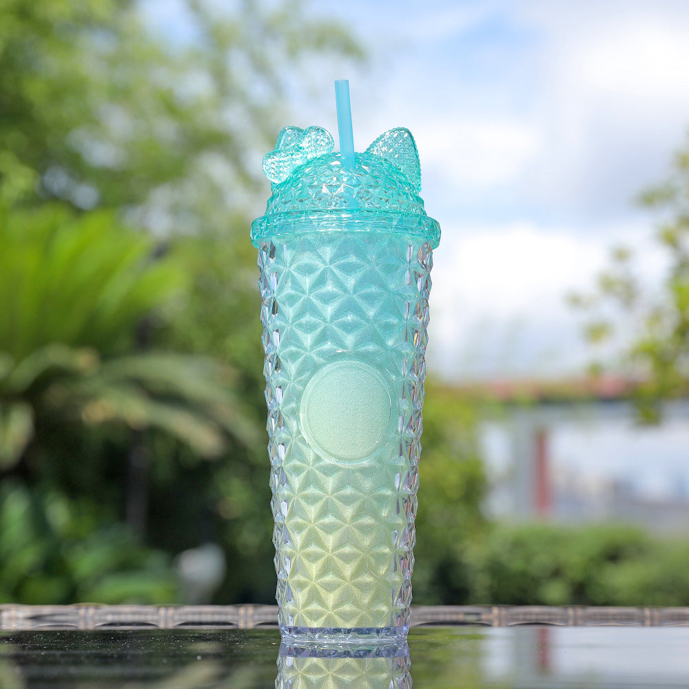 Ladies playful drinking cup with cat ears and integrated straw Kalsten