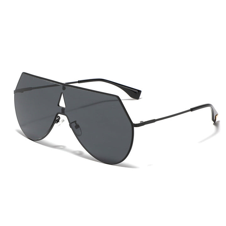 Women's futuristic oversized sunglasses with protective metal frame Kalsten
