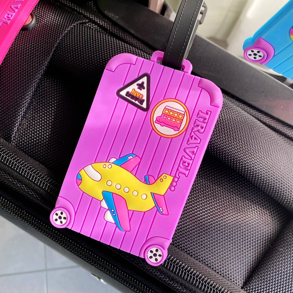Cartoon Airplane-Themed Luggage Tag Kalsten