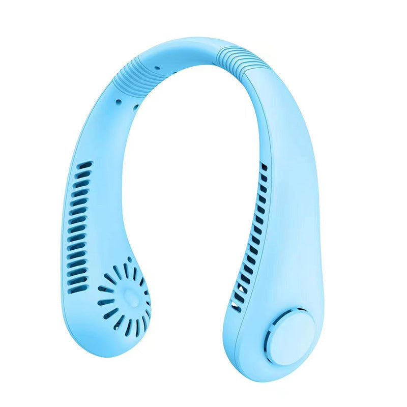 Cooling hands-free wearable neck fan with brushless motors and USB-C rechargeable Kalsten