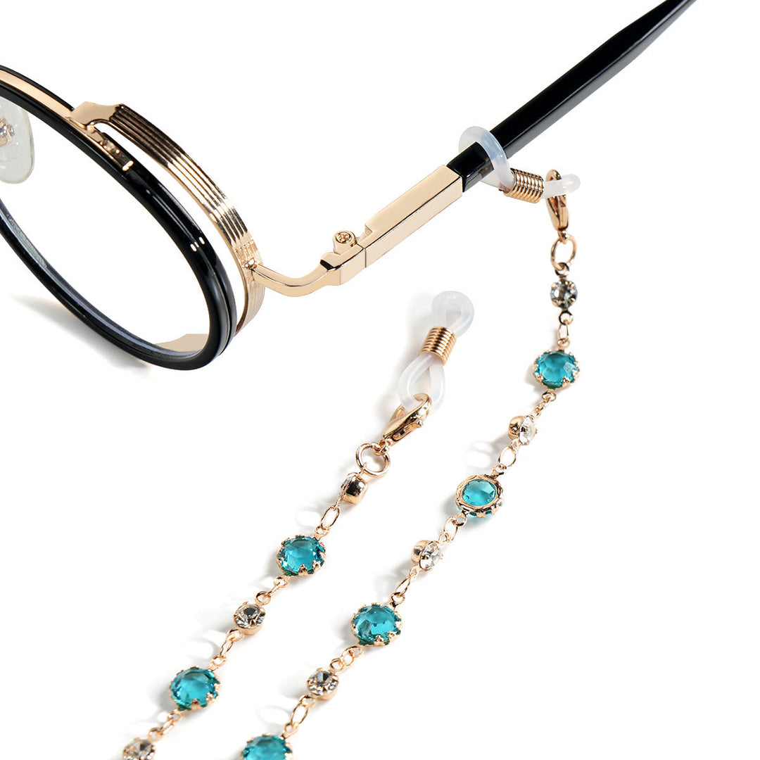 Elegant Gemstone Eyewear Chain Kalsten