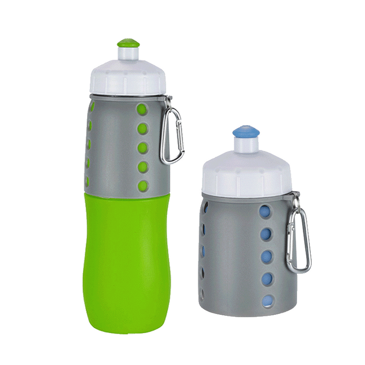 Women Functional Silicone Water Bottle with Carabiner Kalsten