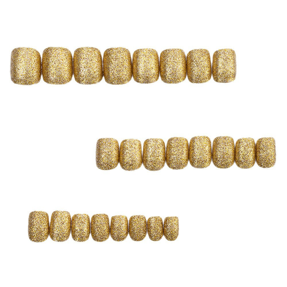 Glittering Artificial Nails In Elegant Square Design Kalsten