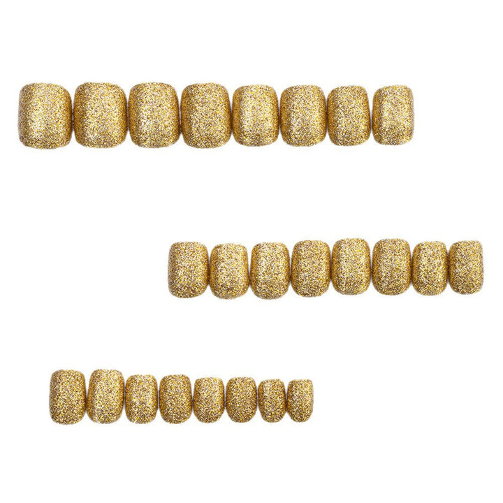 Glittering Artificial Nails In Elegant Square Design Kalsten
