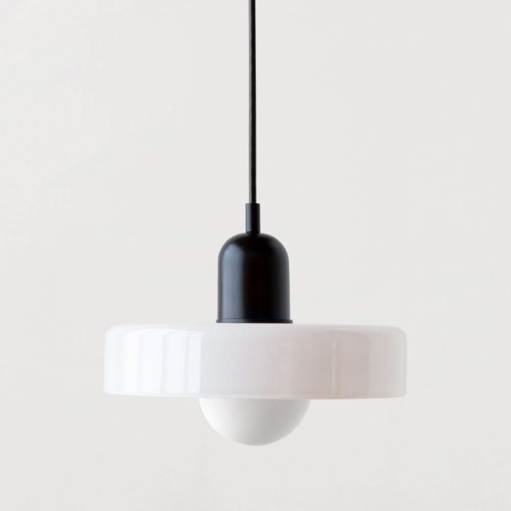 Bauhaus Coloured Glass Pendant Lamp