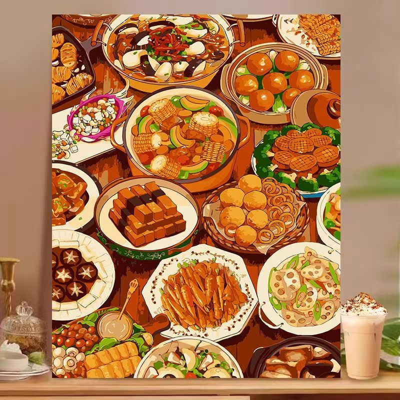 Dessert-Inspired Decorative Canvas Art Kalsten