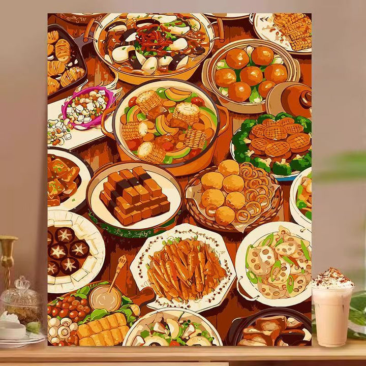 Dessert-Inspired Decorative Canvas Art Kalsten