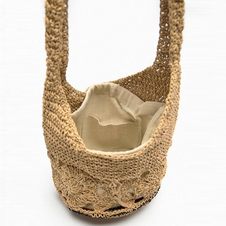 Crocheted Shoulder Bag with Floral Design Kalsten