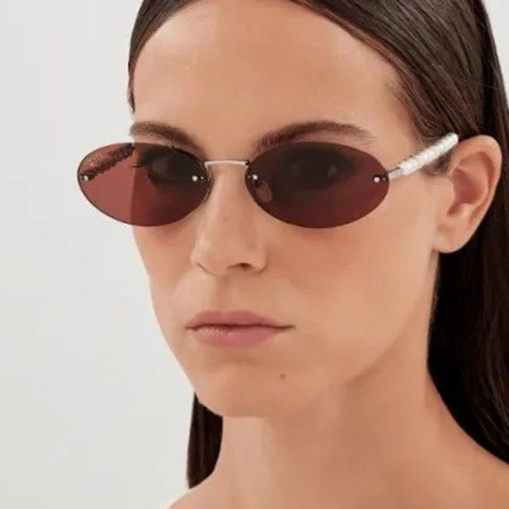 Women's stylish oval sunglasses with elegant embellishments Kalsten