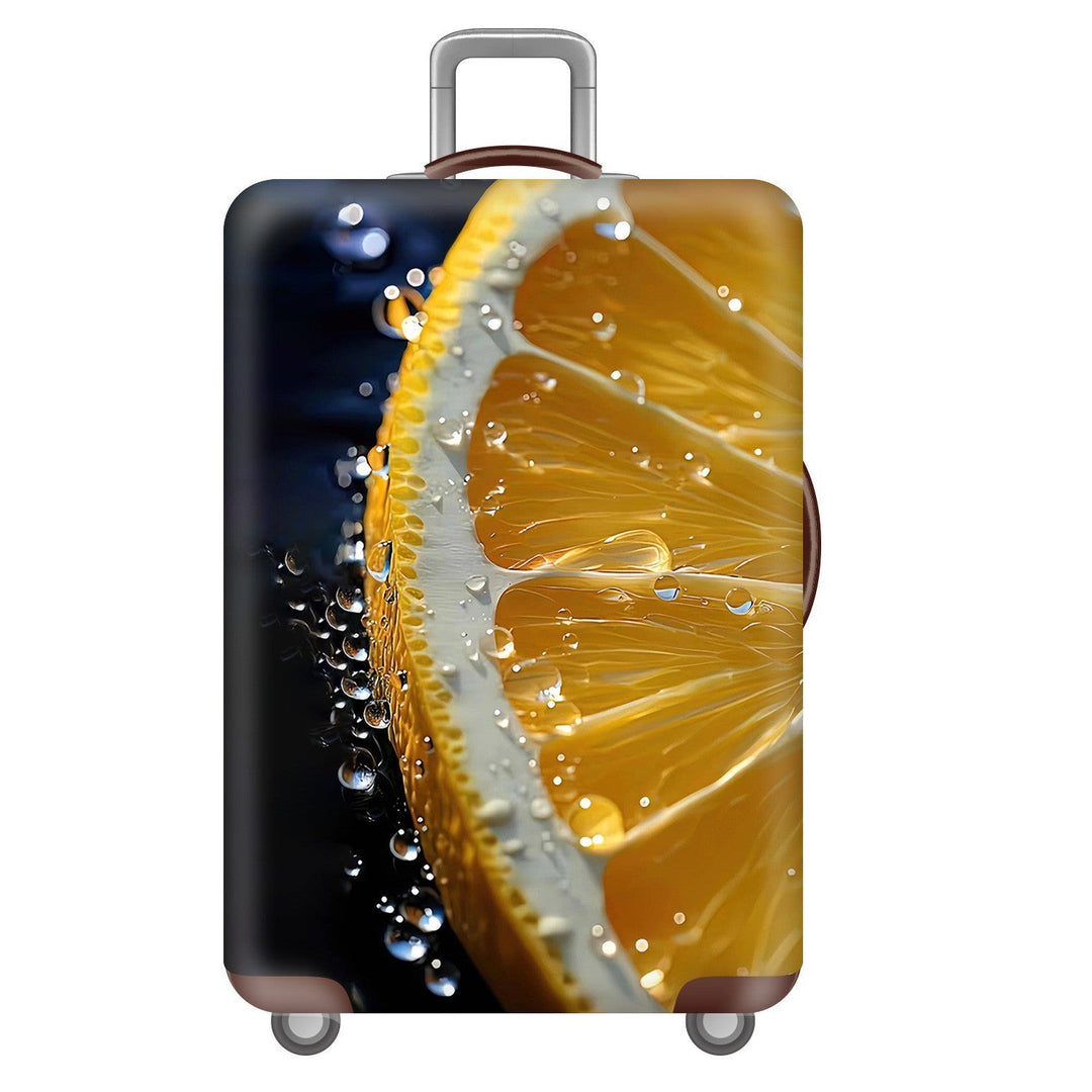 Unisex nan hard shell suitcase trolley with large landscape motif print and multidirectional wheels Kalsten