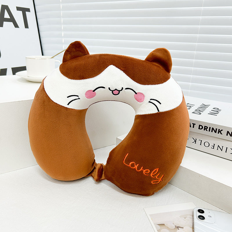 Women Kitten Neck Support Pillow Kalsten