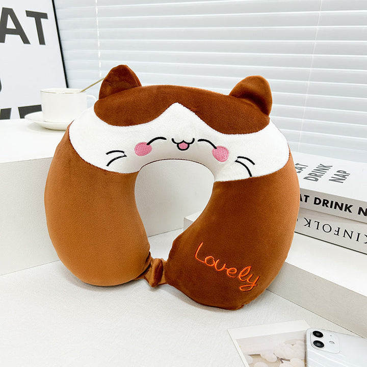 Women Kitten Neck Support Pillow Kalsten