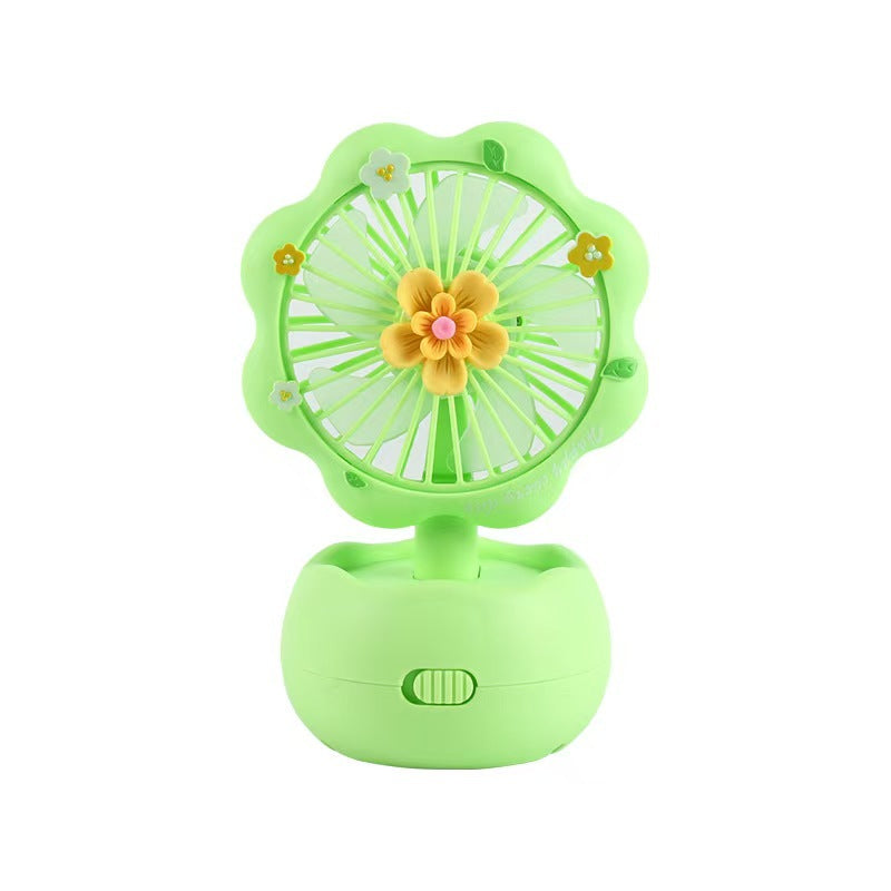 Unisex portable children's table fan with butterfly design, rechargeable and quiet Kalsten