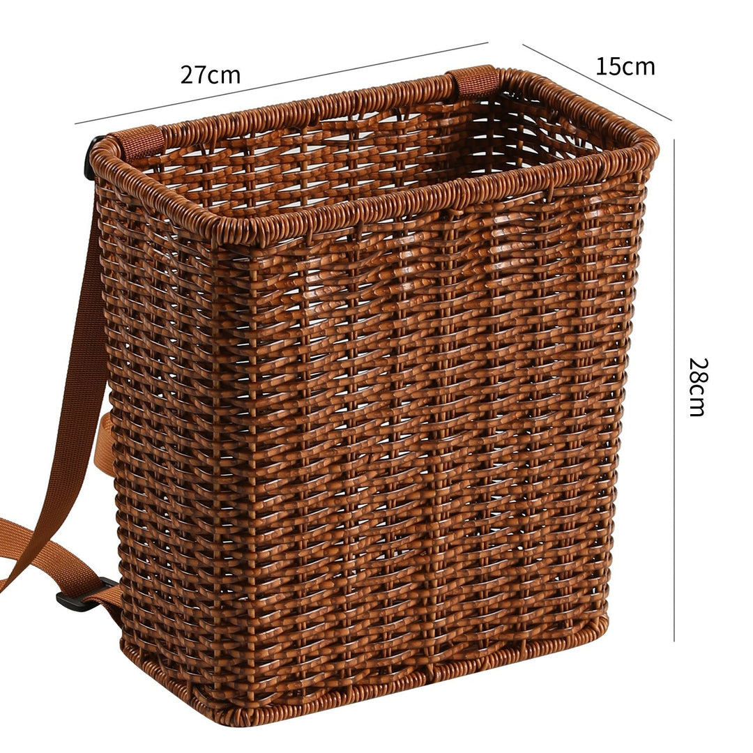 Handcrafted Wicker Storage Basket with Adjustable Strap Kalsten