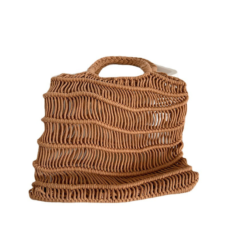 Handmade basket bag with braided design Kalsten