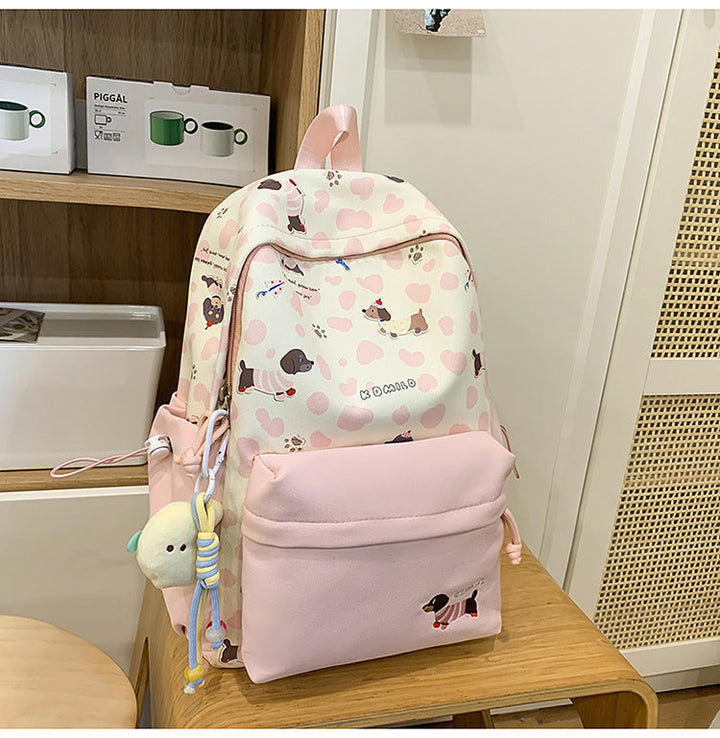Cute Dog-Themed Graphic Backpack
