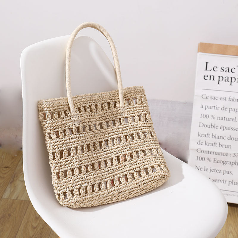 Stylish rattan shopper bag Kalsten