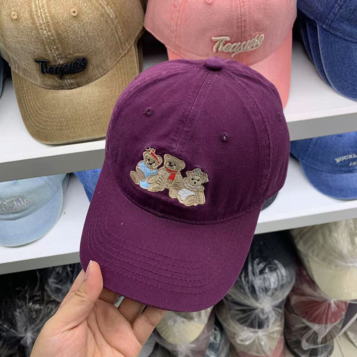 Women's Casual Embroidered Teddy Bear Baseball Cap Kalsten
